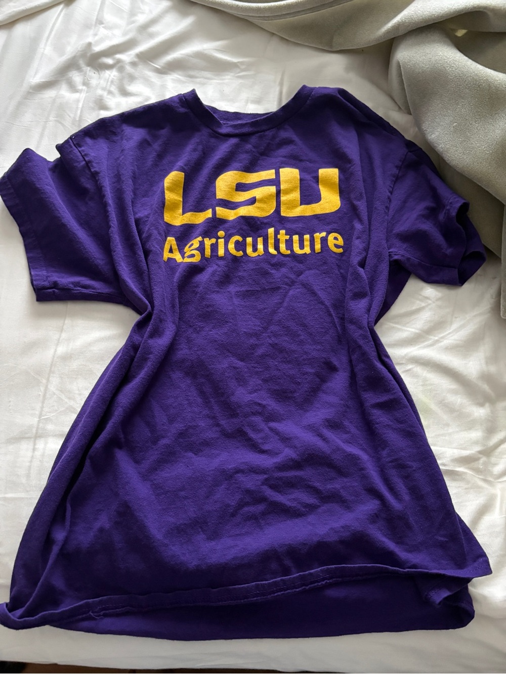 Agriculture Kids Purple T‑Shirt with Yellow Logo
